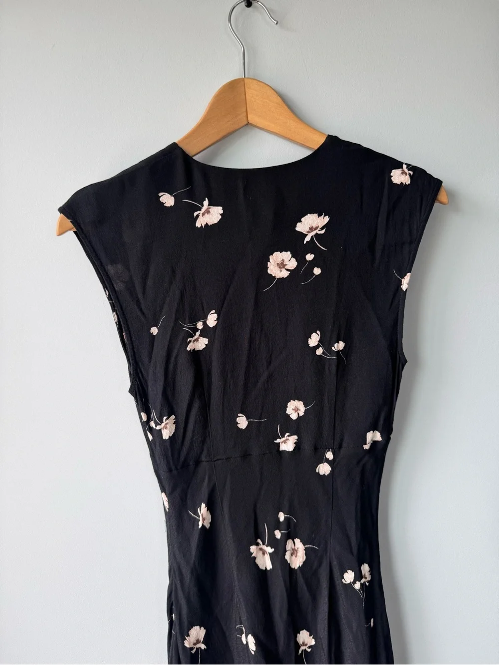 Dynamite Black Maxi Dress with Blush Floral Print - Picture 3 of 5